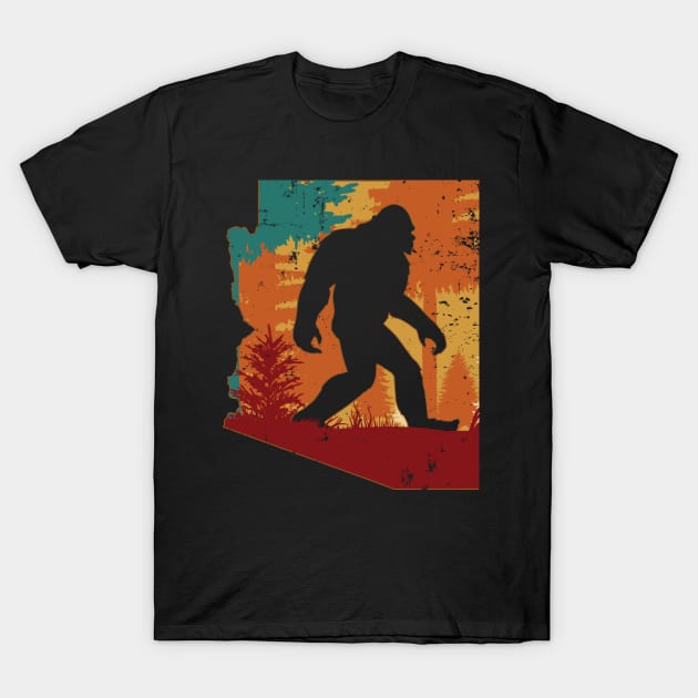 Bigfoot Retro Vintage Sasquatch Arizona T-Shirt by ryanjaycruz